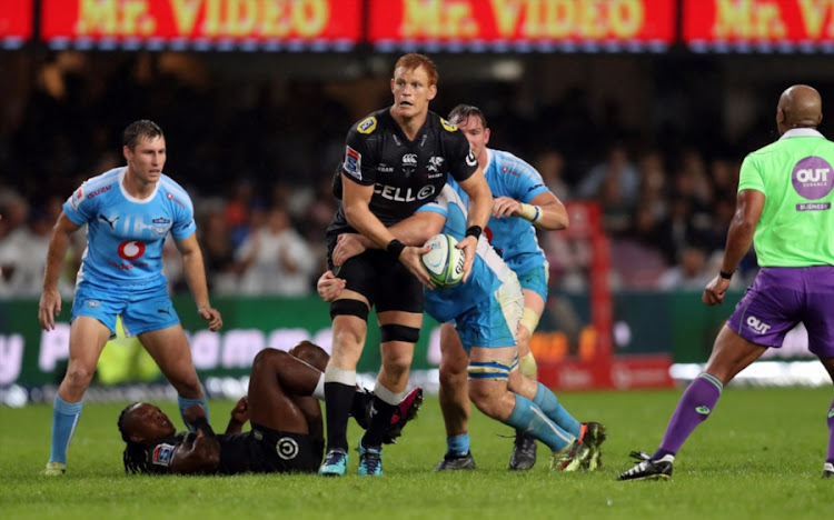 Philip van der Walt of the Cell C Sharks during the Super Rugby match against the Vodacom Bulls at Jonsson Kings Park Stadium on April 14, 2018 in Durban, South Africa.