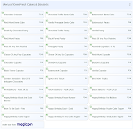 OvenFresh Cakes & Desserts menu 2