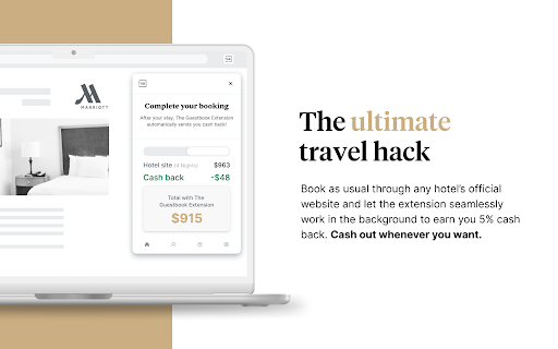 The Guestbook Extension: Cash Back on Hotels