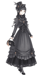 黒ドレスの令嬢