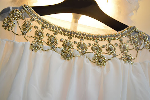 Title 14, Vestido de gasa con cuentas vestidos de dama de...