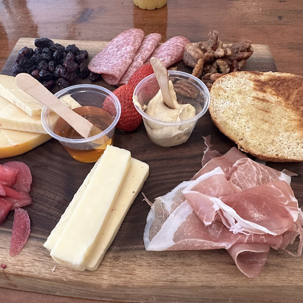 Chauterie board with gf bread