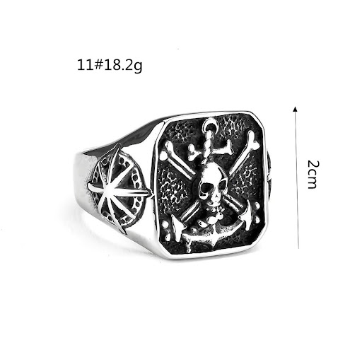 Title 5, Mens Ring Pirate Eight Pointed Star Vintage St...