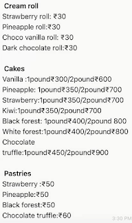 Maniushree Sweets & Bakery menu 6