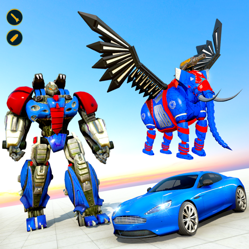 Flying Elephant Robot Car Transform Robot War
