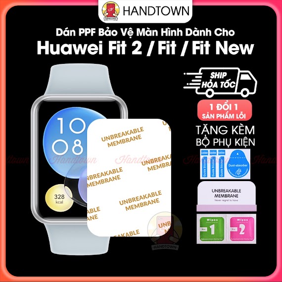 Combo 2 Miếng Dán Màn Hình Ppf Cường Lực Dẻo Đồng Hồ Thông Minh Huawei Watch Fit 2 Chống Va Đập Chống Trầy Xước Siêu Bền