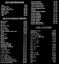 Sadanand Refreshment menu 1