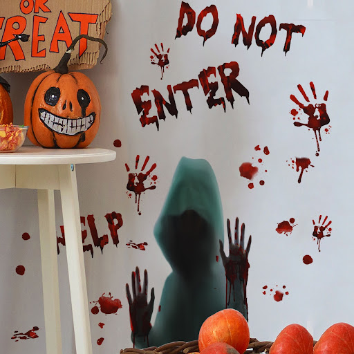 Title 1, Creative Ghost Hand Halloween Glass Self-paste ...