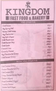 Kingdom Fast Food And Bakery menu 3