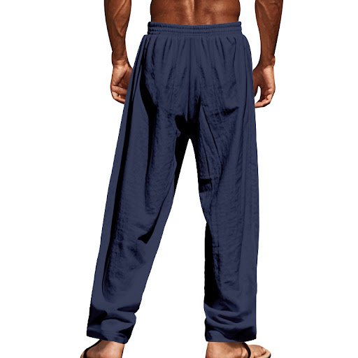 Title 6, Pantalones de playa americanos sólidos de lino ...
