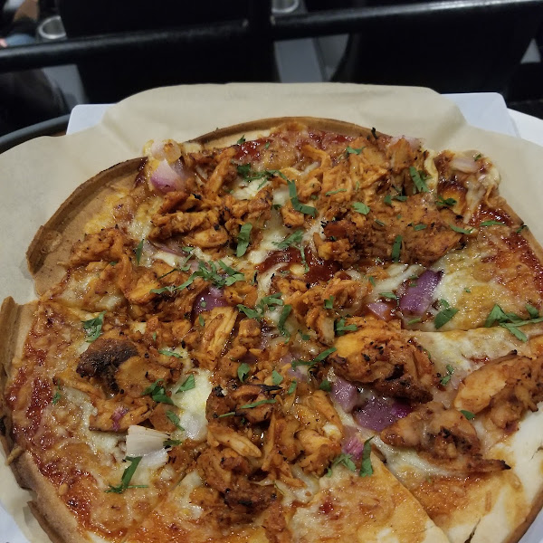 Bbq chicken pizza on gluten free crust