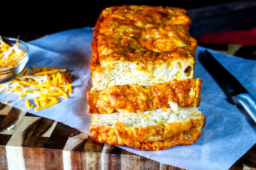 Sliced Colby Jack Cheesy Bread.