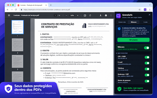 GravaSafe — Gravador de Tela com Proteção de Dados screenshot 2