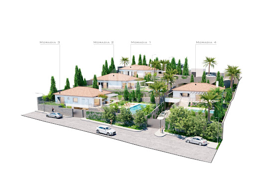 Modern villas with pools and landscaped gardens in this luxury house for sale in Caniço ($1,192,558 - 212 m²)