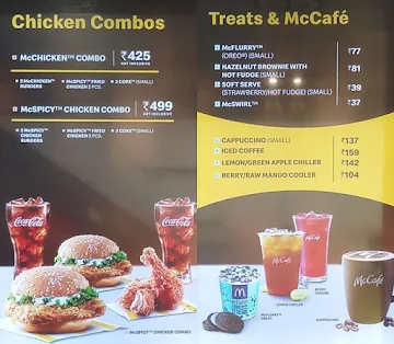 McDonald's menu 