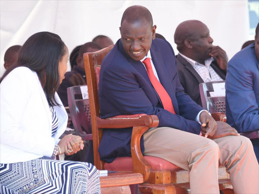 DP Willaim Ruto and several MPs at StPeters Catholic Church Lanet in Nakuru. /DPPS