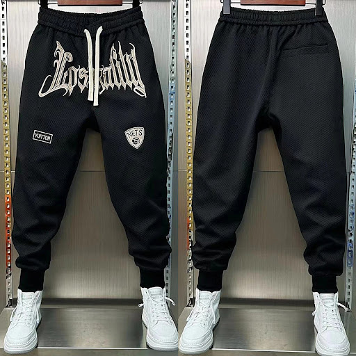 Title 3, Graffiti Casual Pants Mens Fashion All-match A...