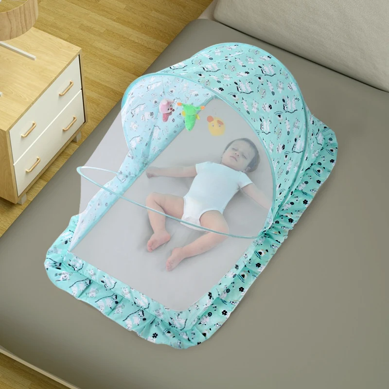 Moustiquaire bébé pliable Couverture complète Protège bébé des moustiques et insectes Facile à installer et idéal pour les voyages.