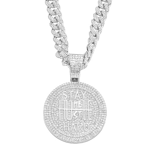 Title 4, Fashion English Letters Full Diamond Necklace f...