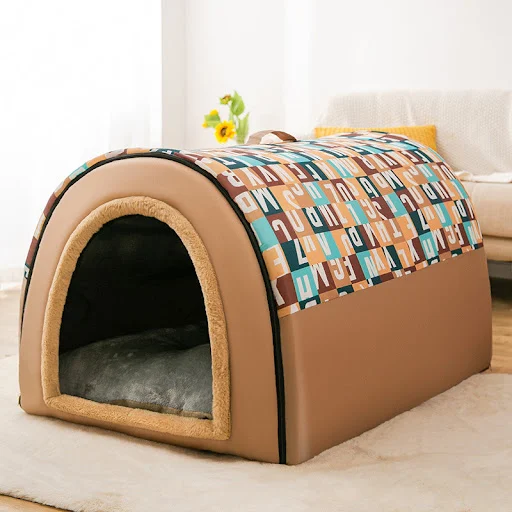 Soft Dog House Cat Houses For Indoor Cats Portable Cat Bed Dog Kennel Folding Detachable Cat Nest for Pets with Removabl