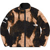 supreme®/the north face® bleached denim print fleece jacket fw21