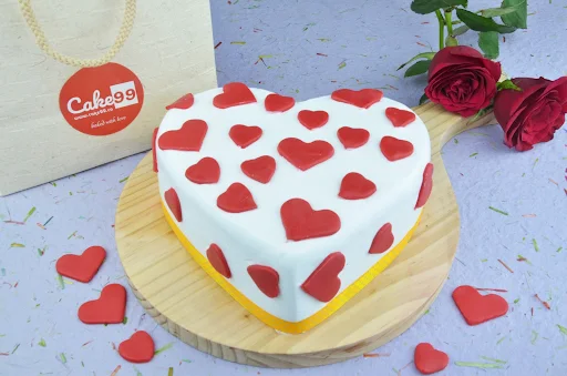 Love Heart Pineapple Cake