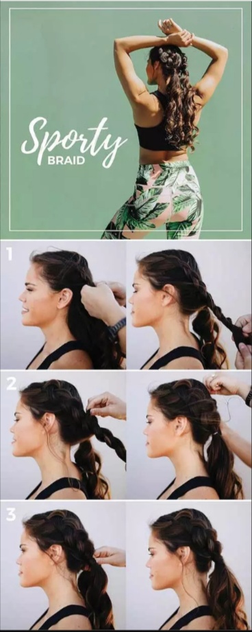 Sporty Braids Hairstyles for Curly Hair