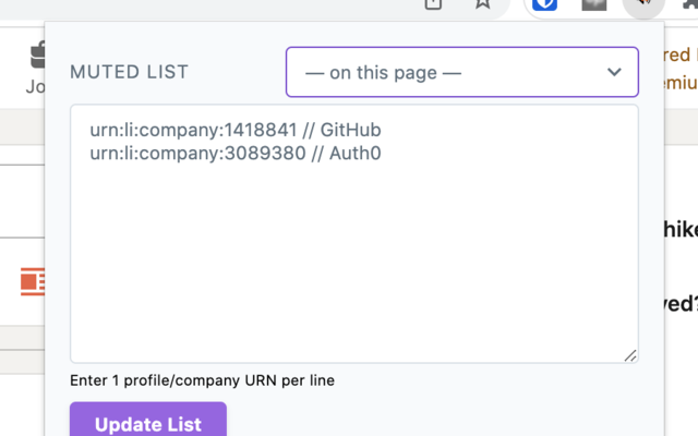 LinkedIn Mute Profiles and Companies Preview image 0