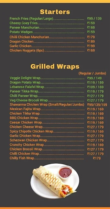 Alam Grilled Wraps menu 