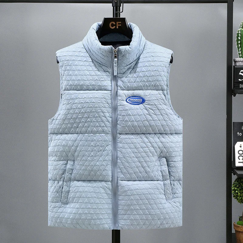Gilet en coton brodé pour homme hiver. Nouveau gilet en coton col montant. Vêtements de travail en coton chaud et confortable.