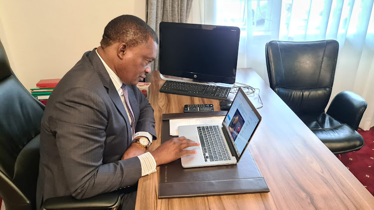 National Assembly Speaker Justin Muturi during an engagement session with Kenyans on social media on Wednesday.