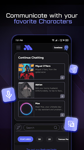 Screenshot Moemate: Character AI Chat