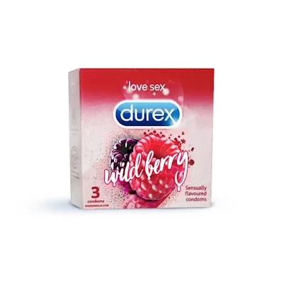 DUREX CONDOM WILD STRAWBERRY 3PC