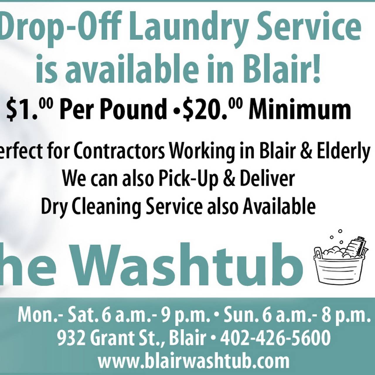 The Washtub Laundromat Dry Cleaning Provider In Blair