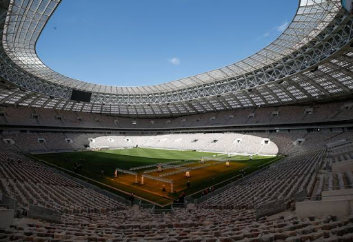 An interior view shows the Luzhniki Stadium, which will host 2018 FIFA World Cup matches, in Moscow, Russia May 6, 2017.