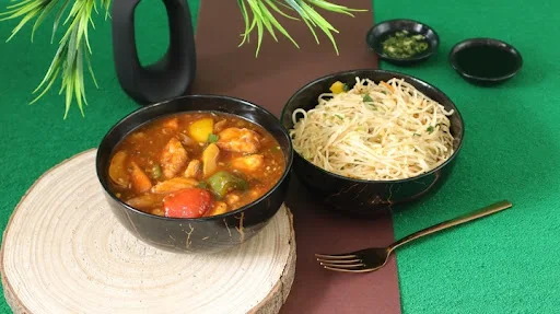 Chilli Chicken Gravy with Hakka Noodles