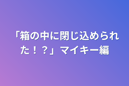 「箱の中に閉じ込められた！？」マイキー編