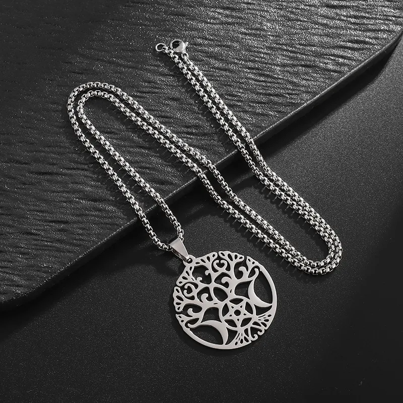 Title 7, New Witch Tree of Life Triple Moon Pentagram Un...