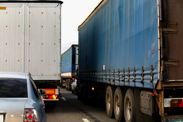 The protest by truck drivers has affected traffic in both directions on the national route. Stock photo.