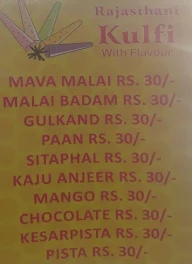 Rajasthani Kulfi menu 1