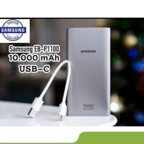 Pin Sạc Dự Phòng Samsung Eb - P1100 10000Mah Type - C Hỗ Trợ Sạc Nhanh - Bh 12 Tháng