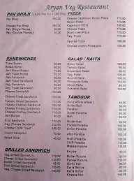 Aryan Restaurant menu 2