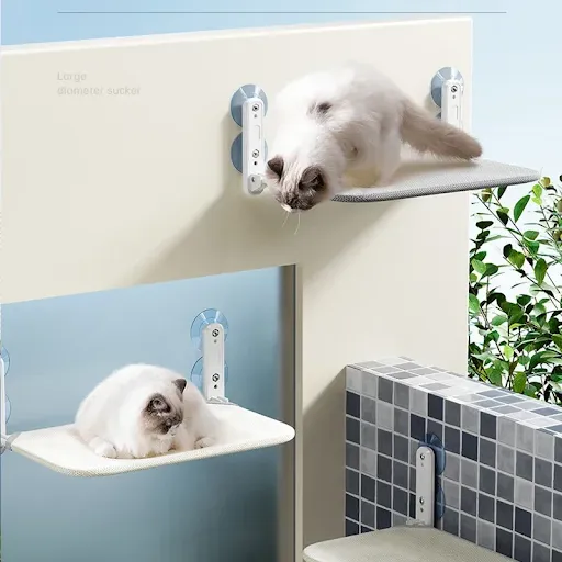 1 Pcs Foldable Cat Hammock Window Breathable Cloth Windowsill Cat Bed Capacity of 10KG Cat Litter Cat Accessories Cat Su