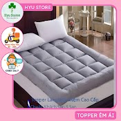 Nệm Topper Dày 7Cm Đường Viền Kiểu Mới Cực Rẻ Nhiều Size 1M 1M2 1M4 1M6 1M8 Màu Xám Decor Phòng Ngủ Sản Phẩm Đã Nâng Cấp