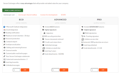 Secure Exchanges for Gmail