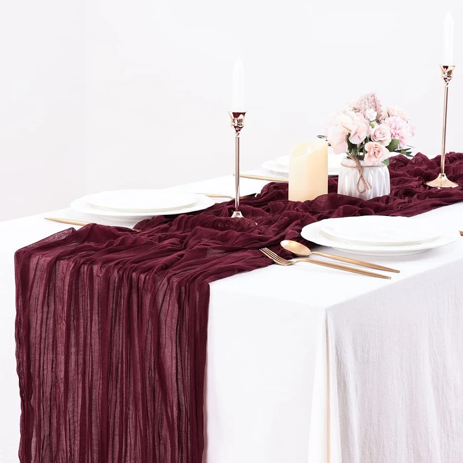 Voile Champray Camino de mesa bohemio importación, textil para mesa con diseño de torsión, ideal para decoración y eventos especiales.