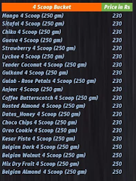 Go Pure Natural Ice Cream menu 3