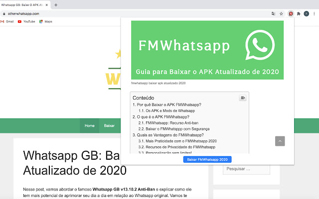 Baixar FMWhatsapp o APK Atualizado 2020