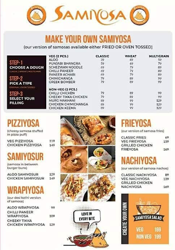 Samiyosa menu 