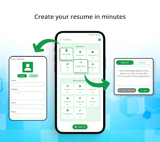 Screenshot Resume Builder, CV Maker - PDF